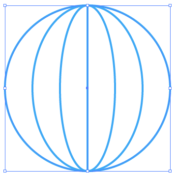 【Illustrator】簡単！ウェブアイコンのワイヤー地球マーク作成方法解説